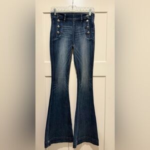 NWOT Express Dark Blue Denim Flare Jeans